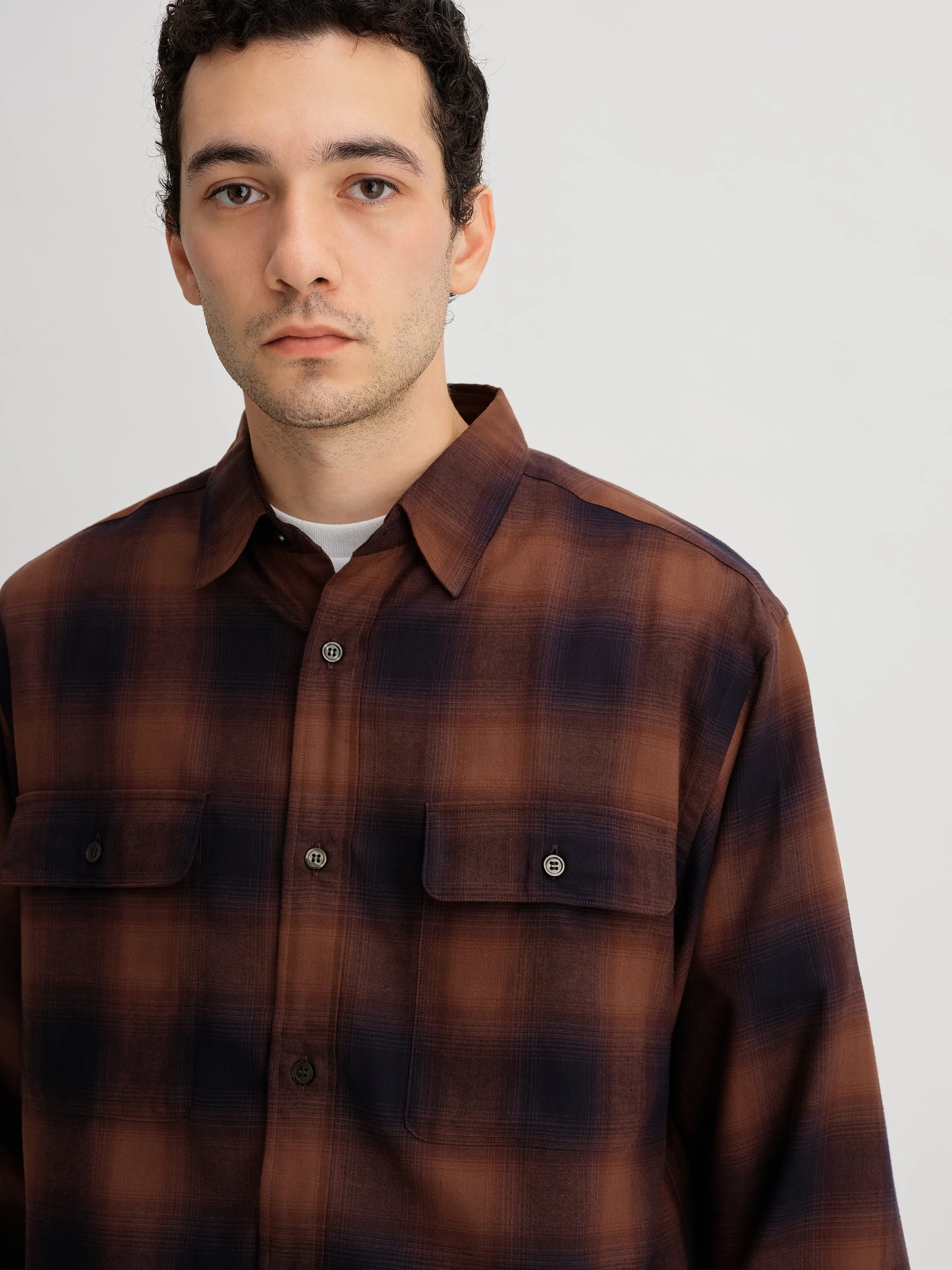 Ombre Check Work Shirt - Image 4