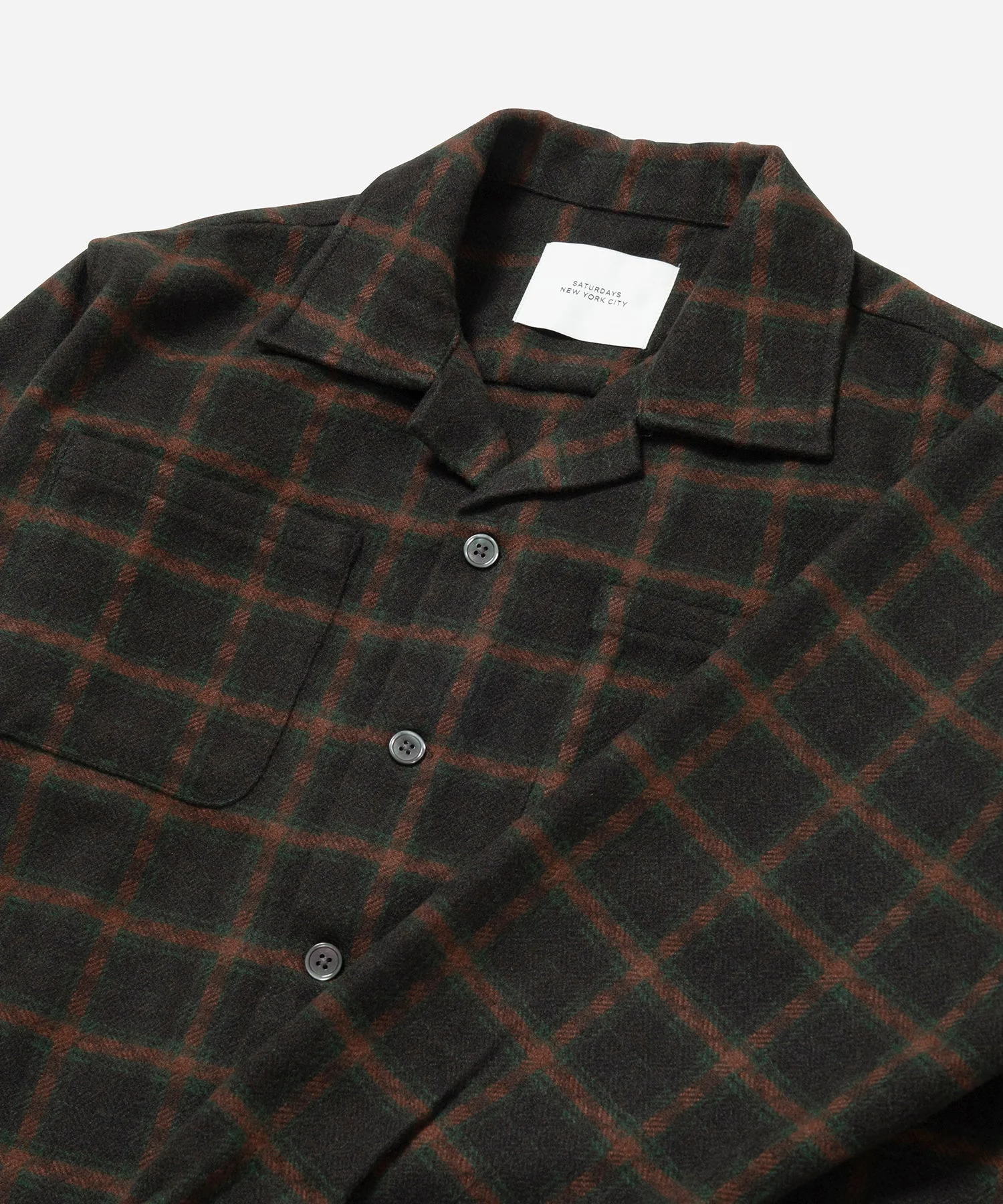Open Collar Flannel Check Shirt - Image 4