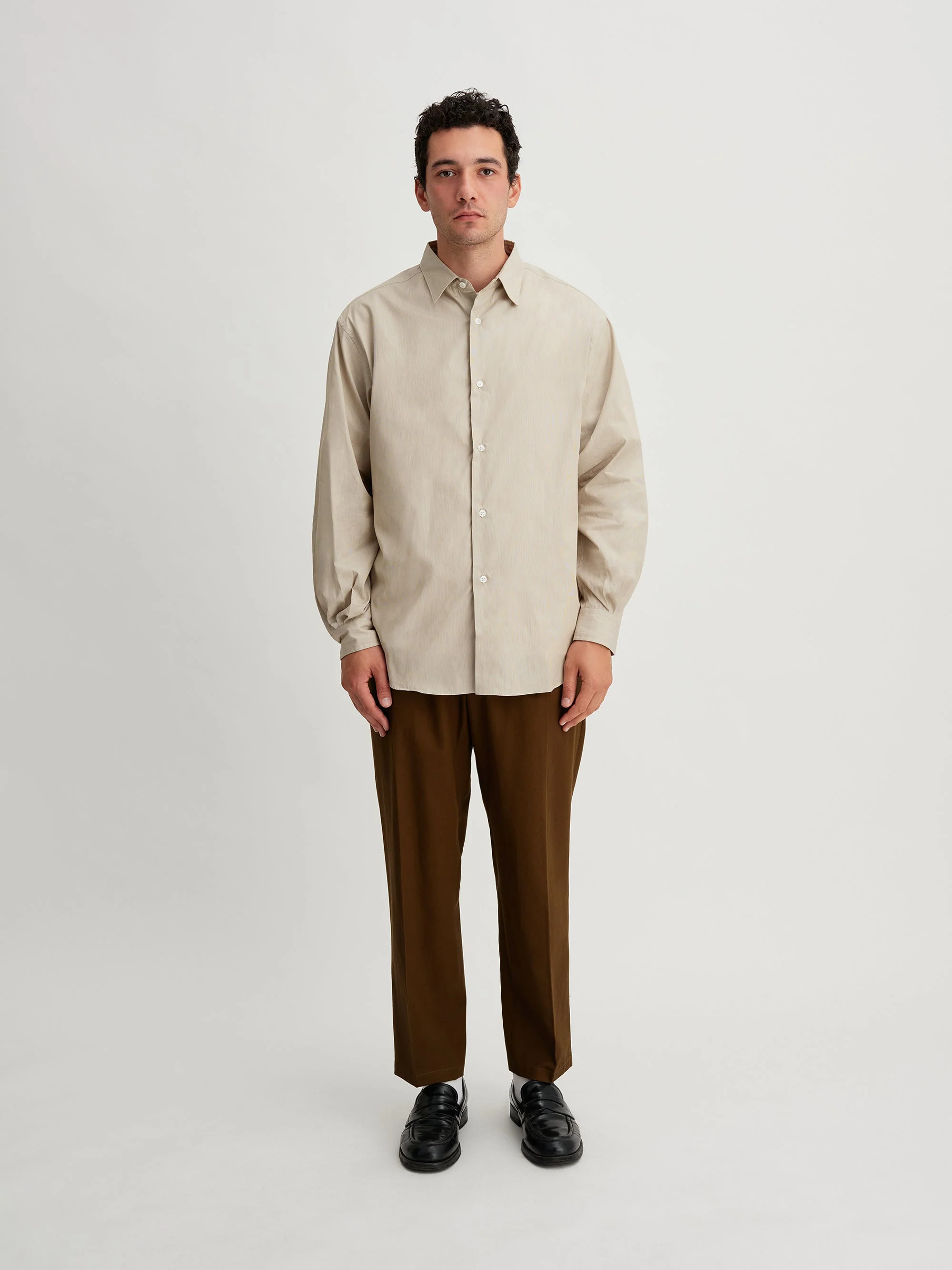 Regular Collar Stripe Shirt - Image 3