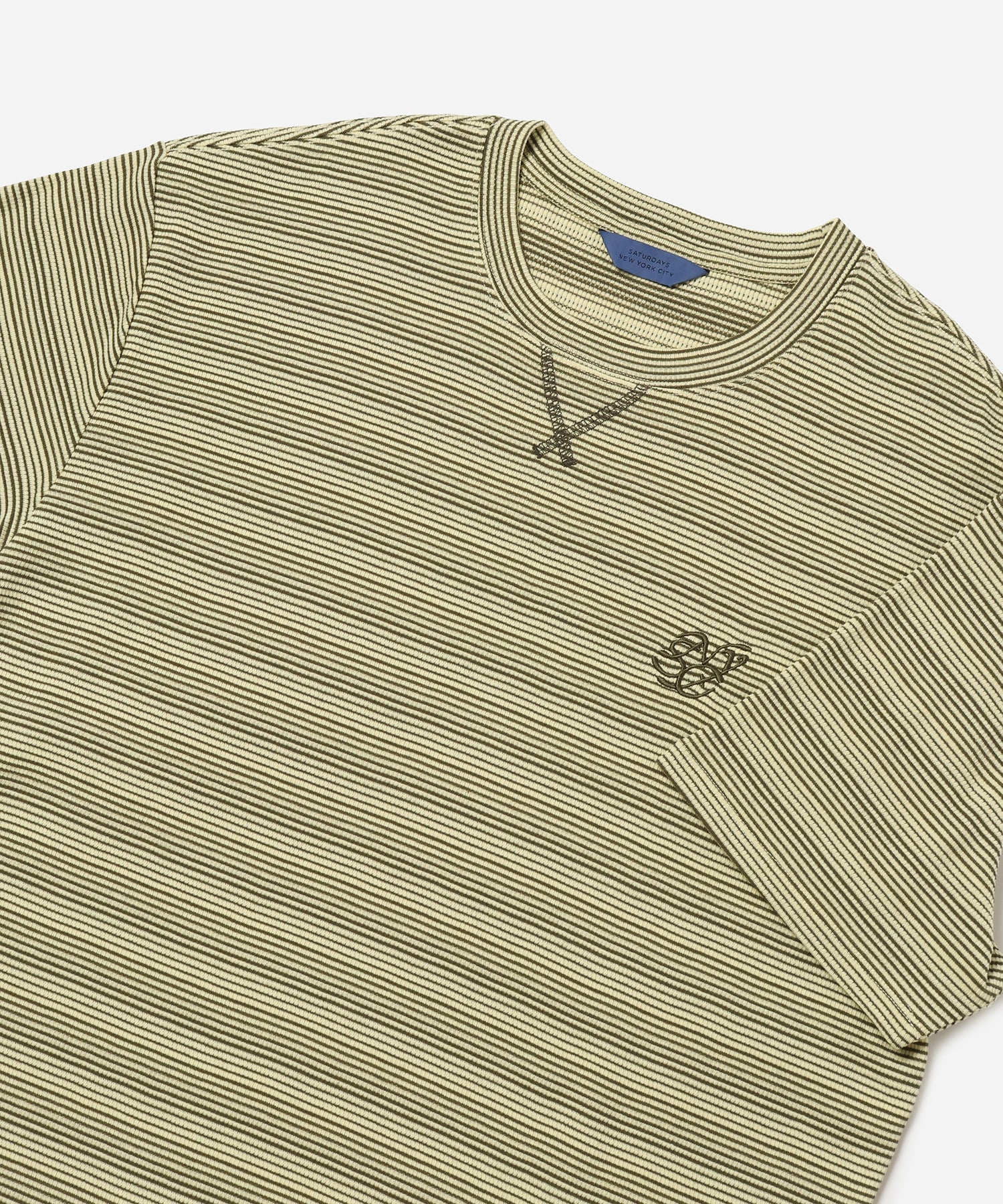 Striped Waffle Relaxed SS Tee - Image 5